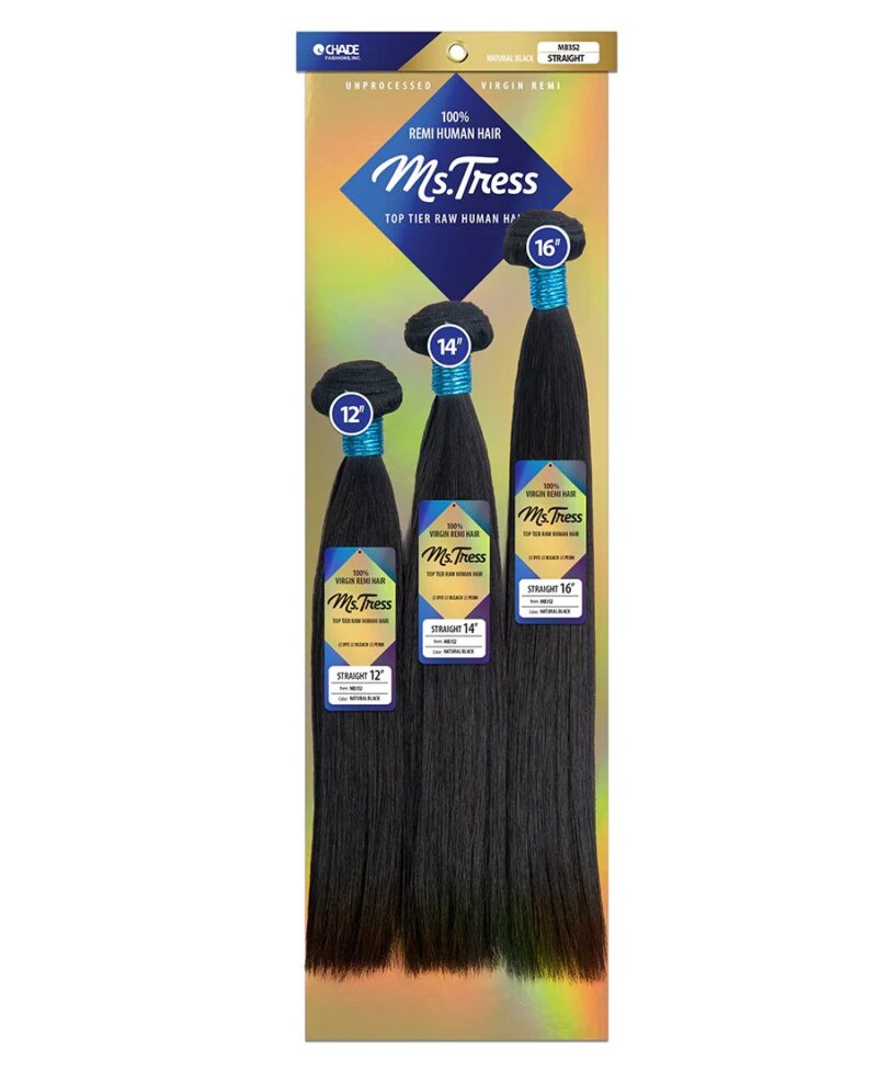 CH- MB3S4: MS. TRESS REMI 3 PCS BUNDLE STRAIGHT 16" 18" 20" WEAVE HAIR